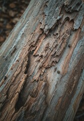 Close-up of Tree Bark Texture with Natural Wood Patterns