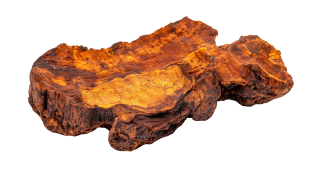 Chaga Mushroom (Inonotus obliquus) Isolated on White Background – Natural Herbal Remedy for Health, Vitality, and Immune Support