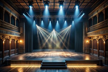 Empty Stage, Spotlight, Theater, Performance, Auditorium, Backdrop, Dark Room, Event, Concert,  Show, Stage Lighting, Empty Space,  Blank Canvas, Presentation