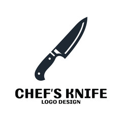 Chef's Knife Vector Logo Design