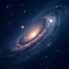 Obraz premium Exploring cosmic wonders spiral galaxy discovery outer space digital art stunning view astronomy