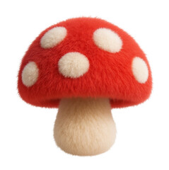 PNG Fuzzy red mushroom illustration.