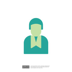 Icon of a Law Professional Representing Justice and Fairness in a Courtroom Setting with Modern Minimalist Design