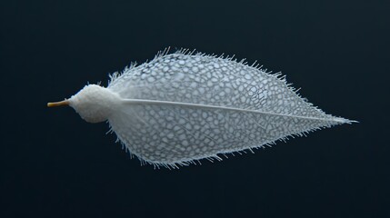 Unique Grey and White Leaf Macro Photography