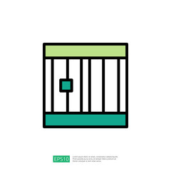 Icon of a Geometric Courtroom Gavel Symbolizing Law and Judgment in a Minimalist Design