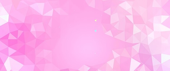 Obraz premium Abstract light pink mosaic vector background with bright gradient, geometric shapes, glowing, element
