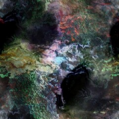 Multicolour space dyed marble seamless art texture background. Vivid mottled marl effect ombre home decor design. For tie dye and surface fashion all over backdrops.
