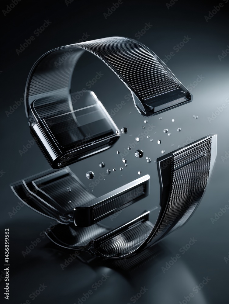 Fototapete foldable phone transforms into innovative wearable device showcasing futuristic design and functiona