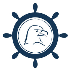 Animal themed logo icon with dark blue base color