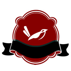 Animal themed icon logo with red base color
