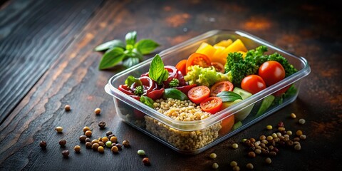 Healthy Lunch Box, Night Photography, Office Meal Prep, Delicious Salad,  Dinner Container