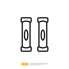 Law And Judgment Icon Representing Justice Through Court Process With Two Pillars Symbolizing Legal Framework