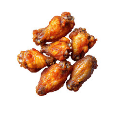 Deliciously Crispy Chicken Wings Perfect for Parties and Gatherings on transparent background