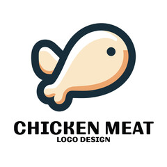 Chicken Meat Vector Logo Design