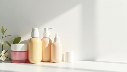 Pure white setting, ideal for showcasing products, crisp, subtle