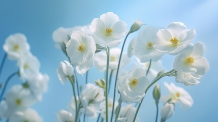 Obraz premium Spring forest white flowers primroses