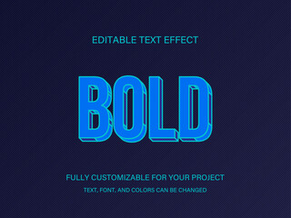 Futuristic 3D Bold Text Effect