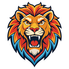 Obraz premium Fierce lion head graphic
