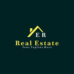 ER Initials Real Estate Logo Vector Art  Icons  and Graphics