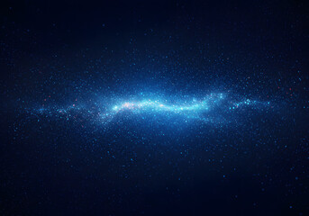 Obraz premium Blue Nebula Space Background: Galaxy Stars Cosmic Dust
