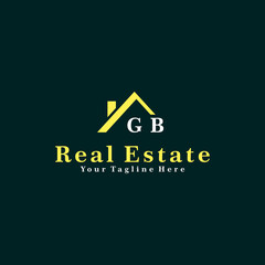 GB Initials Real Estate Logo Vector Art  Icons  and Graphics