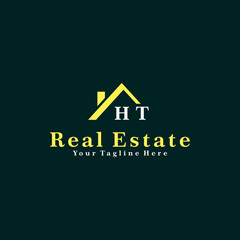 HT Initials Real Estate Logo Vector Art  Icons  and Graphics
