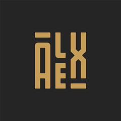 Alex Name Typography Design