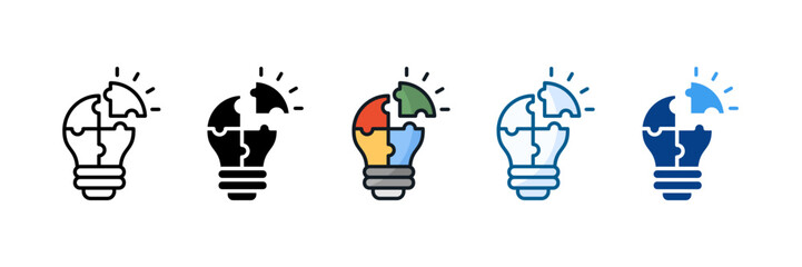 Ideation Icon Set Multiple Style Collection