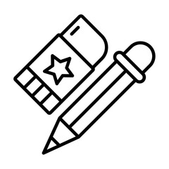 Pencil and eraser Icon