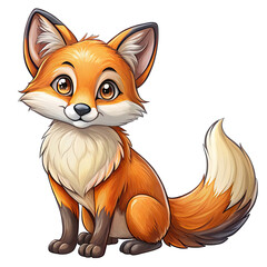 Fototapeta premium red fox cartoon