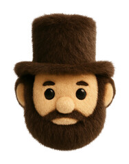 PNG Fuzzy bearded character illustration.