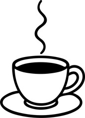 vector illustration of cup of coffee with steam