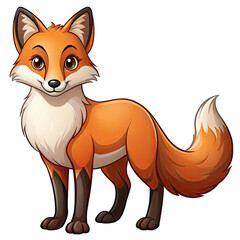 Obraz premium red fox cartoon