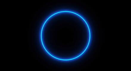 Glowing blue circle on a dark background