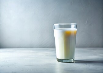 Minimalist Glass of Milk: Clean, Pure, and Simple Dairy Image