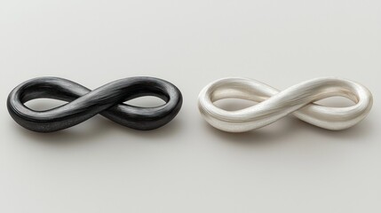 Fototapeta premium Infinity Symbol: Black and White Abstract Representation of Eternity