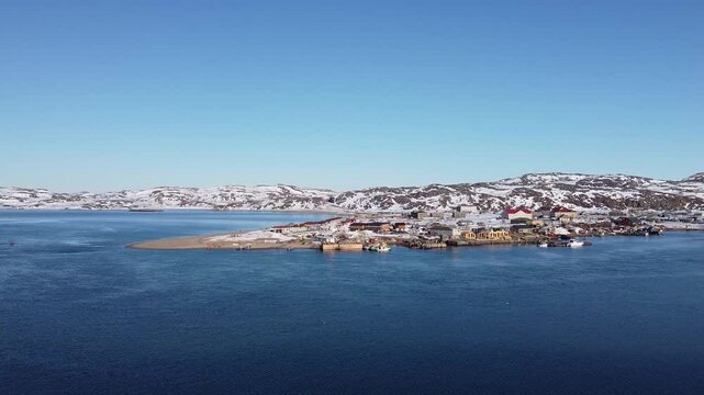 Drone Flights over Teriberka, Kola Peninsula, Russia, Barents sea, Arctic