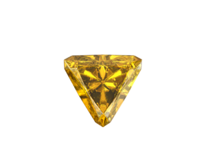 Yellow Diamond Gemstone with high quality, transparent background
