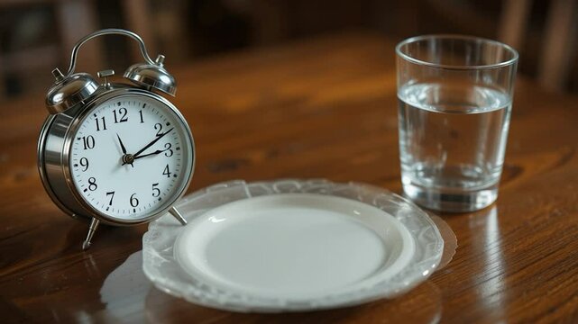 Empty plate clock water simple daily health routine