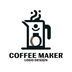 Coffee Maker Vector Logo Design
