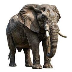 Fototapeta premium African Forest Elephant On White Background