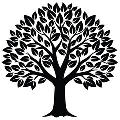 Obraz premium Elm trees icon set on white background