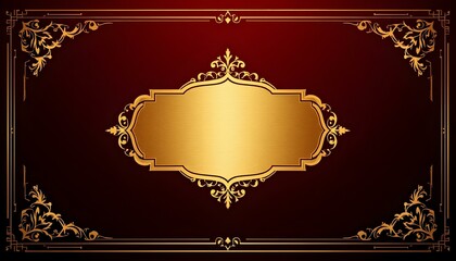 Elegant gold floral frame.