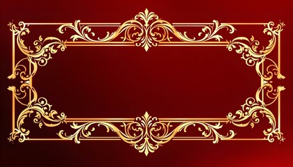 Elegant gold floral frame.