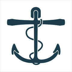 Minimalist Cross with Circular Anchor Points EPS Vector Anchor Cross Cross with a curved anchor base
