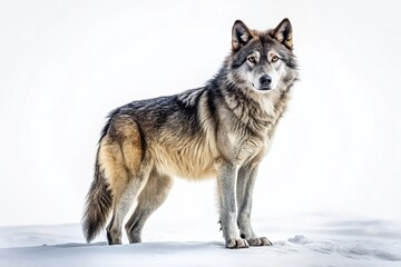 Obraz premium Powerful Black and White Wolf Ready to Strike - 8K Stock Photo