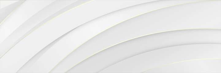 Obraz premium Abstract template diagonal white geometric background with gold stripes. Luxury background with modern 3D bronze style.