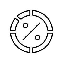 pie graph line icon