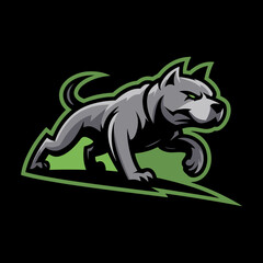 Long Title: Powerful Pitbull Mascot Logo for Sports and Esport Teams