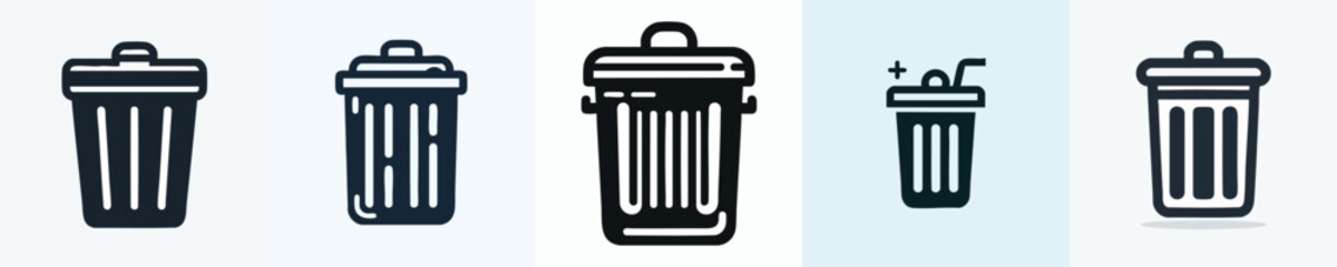 Simple and clean trash can vector icon